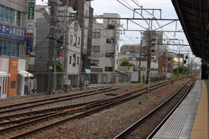 錆びたレールと普段のレール