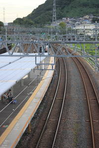 錆びたレールと普段のレール