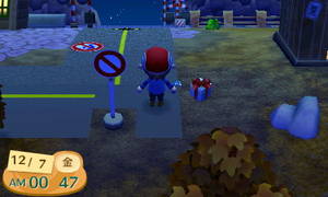 打ち落とした場所から落下した場所が右1マスずれている