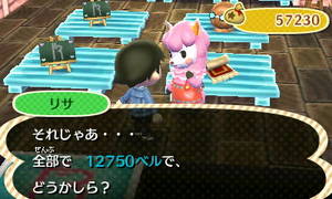 リサ「それじゃあ…　全部で　12750ベルでどうかしら？」