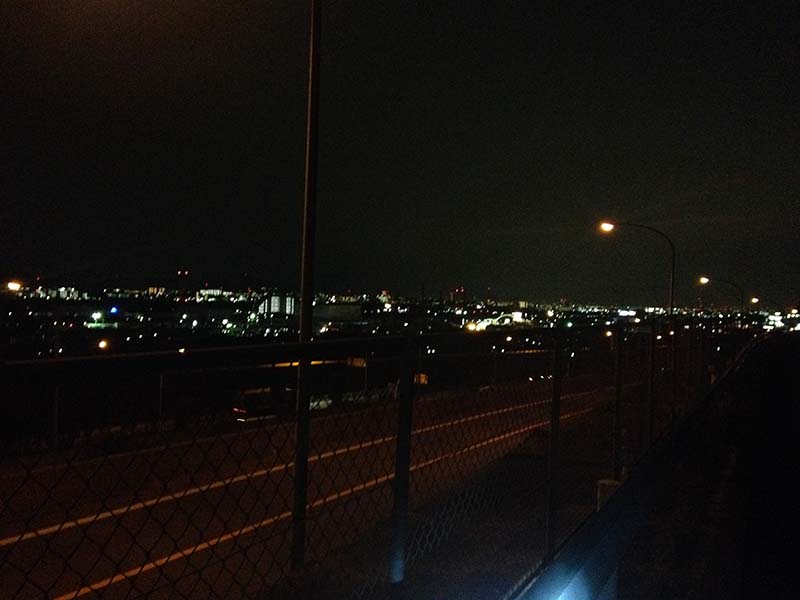 名神梶原トンネル付近の夜景