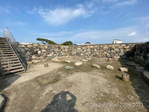 高松城の天守台（立入可能）