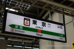 東京駅の駅名標
